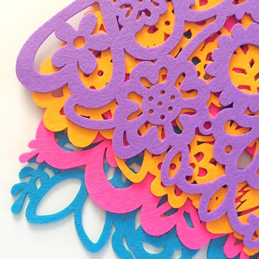 Mexican Felt Papel Picado Placemats